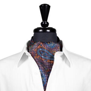 Ascot Cravat Tie Silk Multicolor Paisley Costume Formal Wedding Necktie Scarf